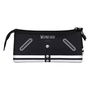 Karactermania Portatodo Triple Fan 2.0 Miércoles Varsity Estuche Escolar Negro Poliéster 23 x 7 x 11 cm
