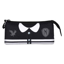 Karactermania Portatodo Triple FAN 2.0 Miércoles Varsity Negro