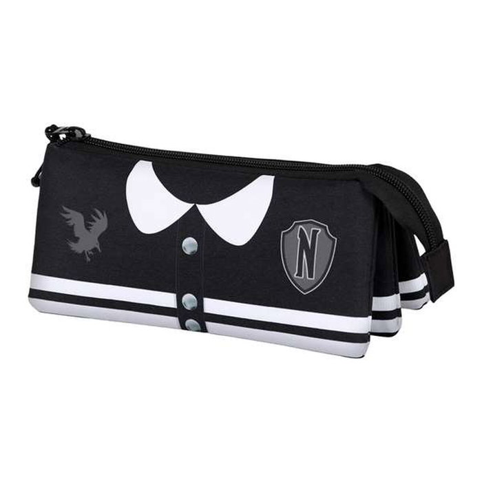 Karactermania Portatodo Triple FAN 2.0 Miércoles Varsity Negro