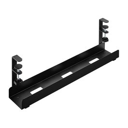 ICY BOX IB-EWA101B-CM Bandeja de Cables para Escritorio, Metal Negro, Gestión Cable sin Taladrar
