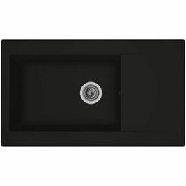 Stradour Fregadero de cocina Einna, 1 recipiente + 1 escurridor, Negro