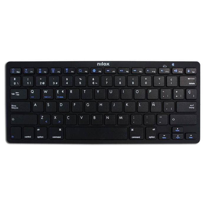 Nilox Teclado Bluetooth NXKB01B Negro con Layout Español