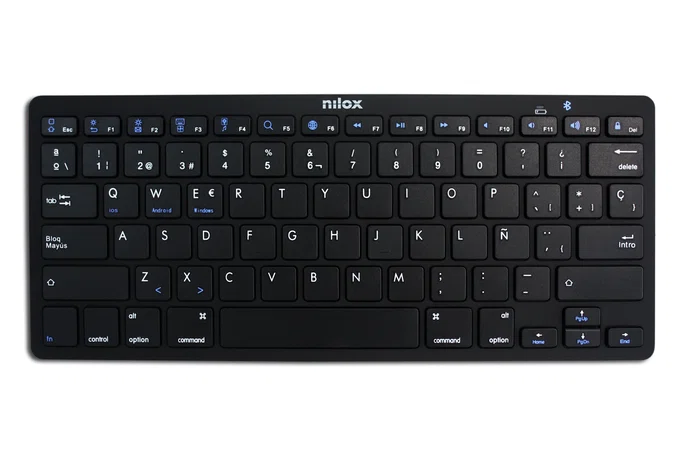 Nilox Teclado Bluetooth NXKB01B Negro con Layout Español