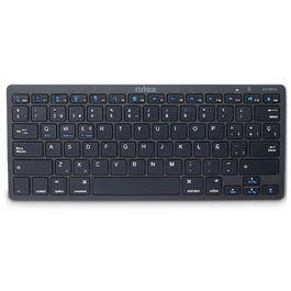 Nilox NXKB01B Teclado Bluetooth Español Negro con 14 Teclas Multimedia
