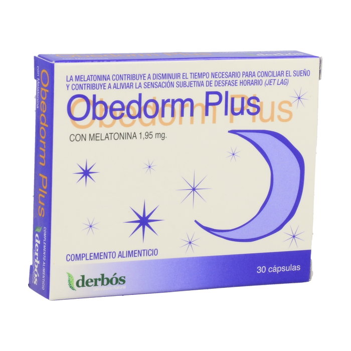Derbós Obedorm Plus 30 cápsulas para la regulación del sueño y descanso Derbós Obedorm Plus 30 cápsulas para la regulación del sueño y descanso