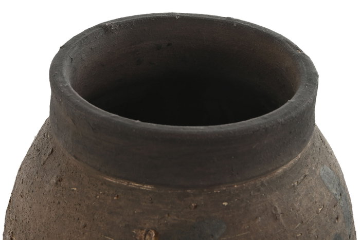 DKD Home Decor Jarrón de Terracota Envejecido Marrón 19,5x19,5x35,5 cm
