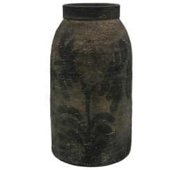 DKD Home Decor Jarrón de Terracota Envejecido Marrón 19,5x19,5x35,5 cm