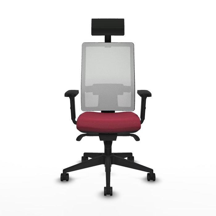 PIQUERAS Y CRESPO Silla de oficina Horna con mecanismo Sincro, Granate y Blanco PIQUERAS Y CRESPO Silla de oficina Horna con mecanismo Sincro, Granate y Blanco