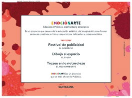 SANTILLANA, PLASTICA Y VISUAL 4 PRIMARIA CUADERNO CON FICHA EMOCION ROJO ED19