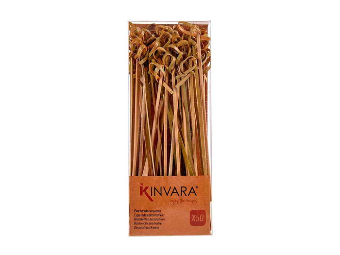 Kinvara Set de 48 Brochetas Natural de Bambú