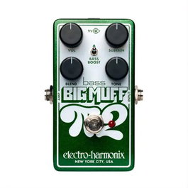 EHX Nano Bass Big Muff Pi 2 Pedal de Fuzz para Bajo con Controles de Volumen, Tono y Sustain