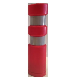 DUVER Baliza Plástico 200x750 mm Reflex Rojo con Llave 390.4, Taco y Broca 14 mm