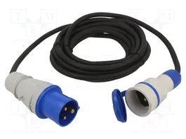 KEL Prolongador de alimentación H05RR-F 3G2,5mm2 5m negro