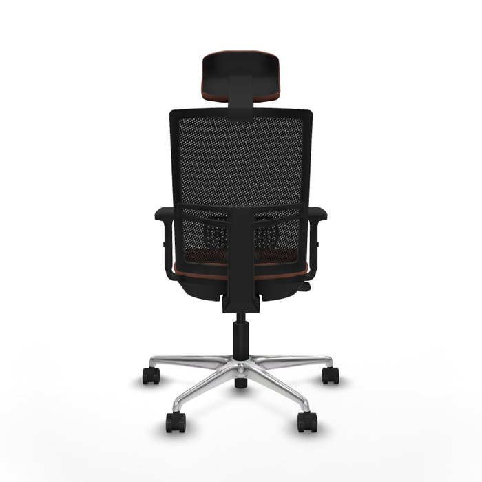 PIQUERAS Y CRESPO Silla de oficina Yunquera con mecanismo Sincro/Traslack, Marrón y Negro