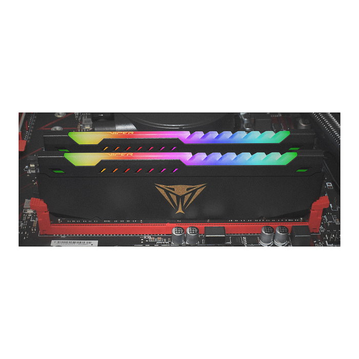 Patriot PVSR432G320C8K Memoria RAM DDR4 de 32 GB (2x16 GB) 3200 MHz CL18 Viper Steel RGB Dual-Kit para PC/Servidor Intel XMP 2.0