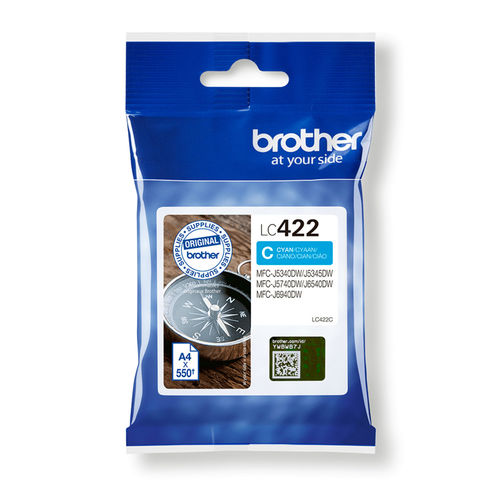 Brother LC422C Tinta Original Cian Compatible con MFC-J5340DW MFC-J5740DW Brother LC422C Tinta Original Cian Compatible con MFC-J5340DW MFC-J5740DW