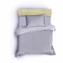 Juego de cama Gris con funda nórdica y 2 fundas de almohada