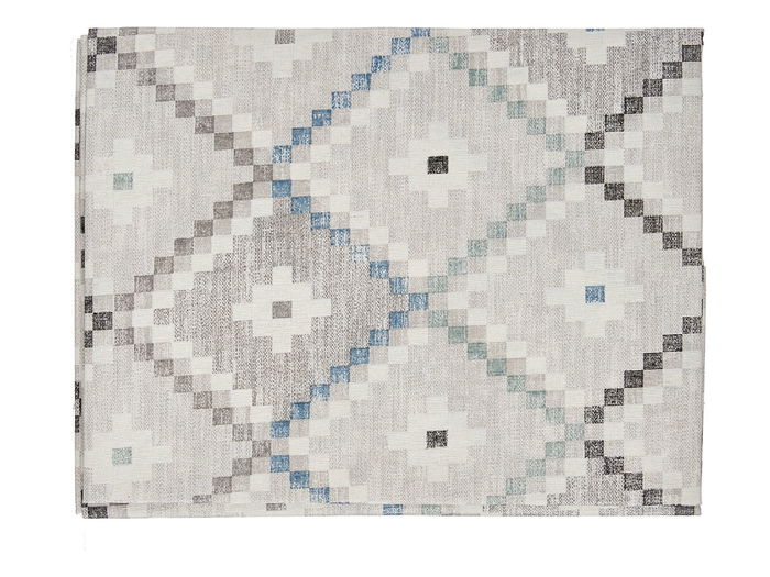 Kinvara Mantel Antimanchas Loneta 140x180 cm Rombos Azul (Set de 6)