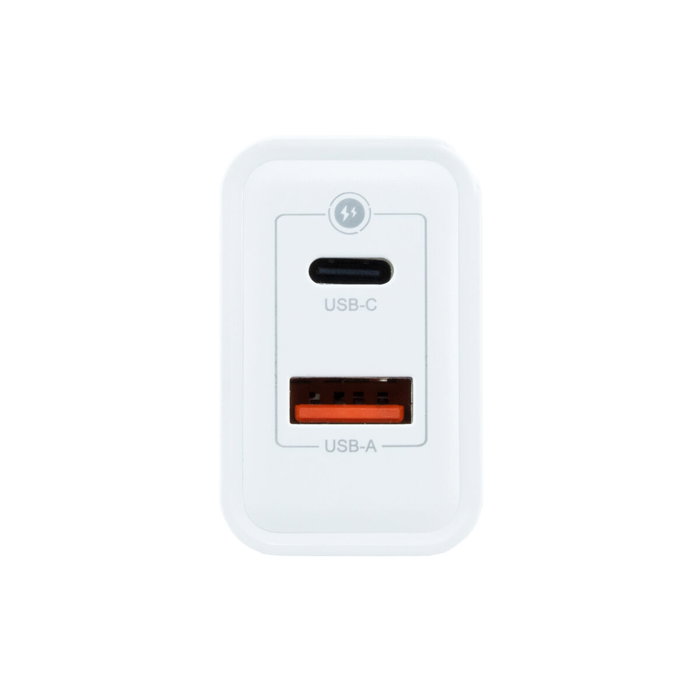 Coolbox Cargador de Pared y Viaje 30W GaN USB-C y USB-A Blanco