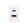 Coolbox Cargador de Pared y Viaje 30W GaN USB-C y USB-A Blanco