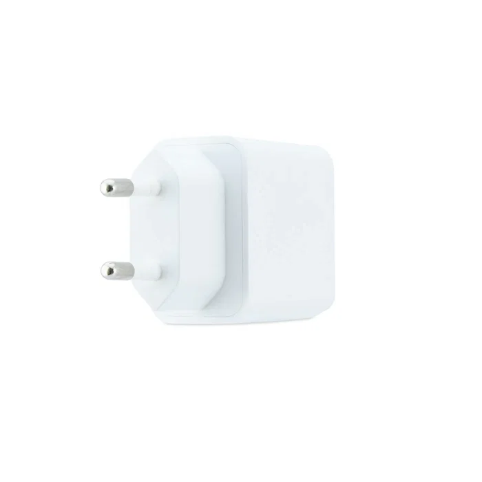 CoolBox COO-CUP-30CA Cargador GaN Dual USB-C (PD) 30W y USB-A (Quick Charge 3.0) para Pared/Viaje, Compacto, Blanco