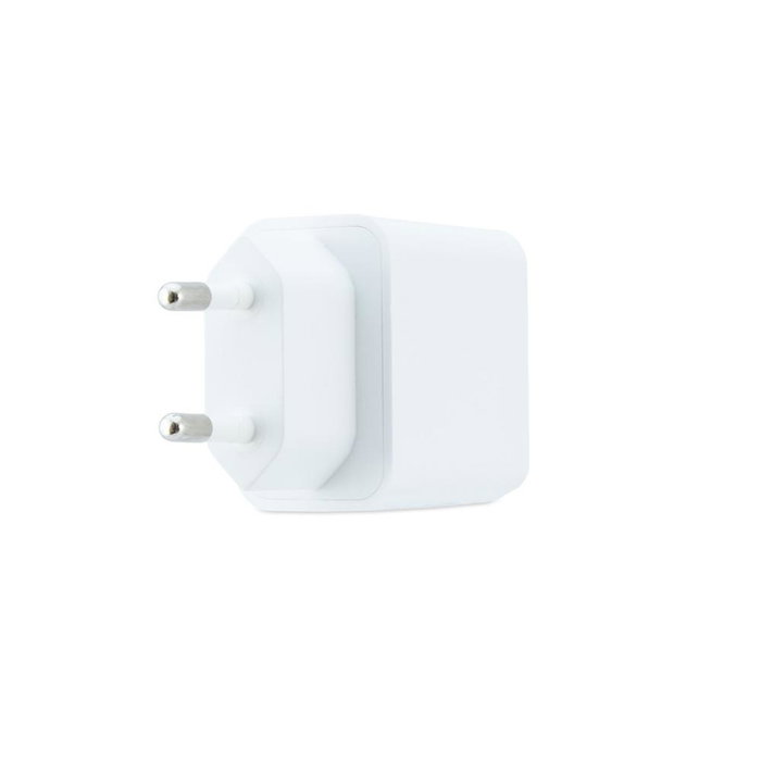 Coolbox Cargador Pared/Viaje 3.0 GaN USB-C PD + USB-A 30W Blanco