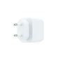 Coolbox Cargador Pared/Viaje 3.0 GaN USB-C PD + USB-A 30W Blanco