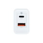 Coolbox Cargador Pared/Viaje 3.0 GaN USB-C PD + USB-A 30W Blanco