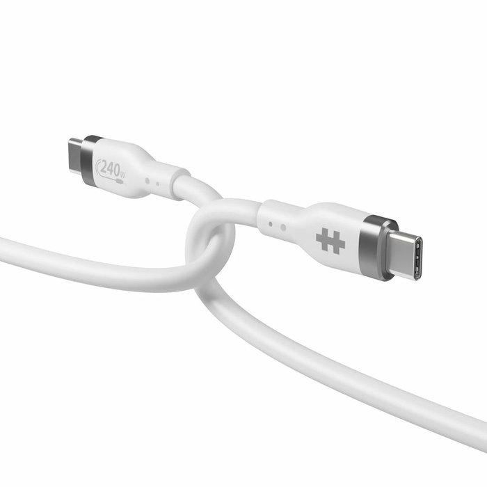 Targus HJ4001WHGL - Cable de Carga USB-C a USB-C de 1m, 240W, USB 2.0, Silicona, Blanco