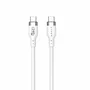Hyper HJ4001WHGL Cable USB-C a USB-C Macho 1m USB 2.0 (480 Mbps) Power Delivery 240W para Carga Rápida y Datos, Blanco