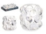 Giftdecor Portavela Bola Pequeño Transparente Cristal 8x9x8 cm (Set de 12)