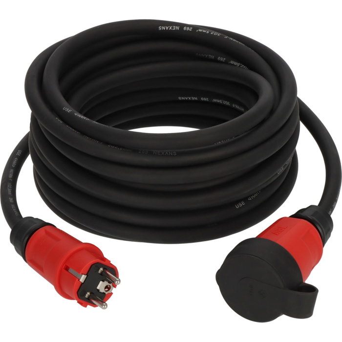 Brennenstuhl Cable de extensión Professional de 10 m, Negro