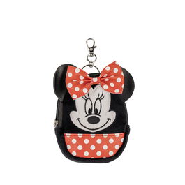 Disney Llavero Mini mochila Minnie Mouse 3D con cremallera y llavero de langosta