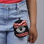 Disney Llavero Mini mochila Minnie Mouse 3D con cremallera y llavero de langosta