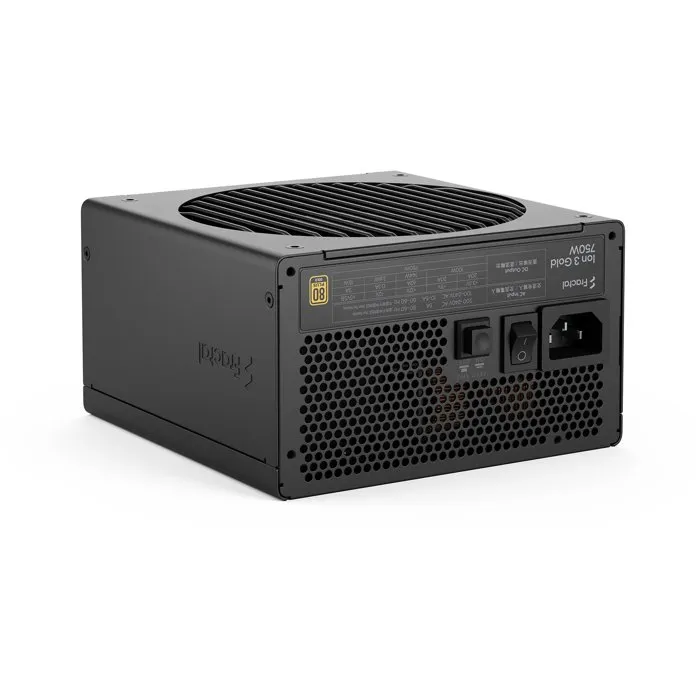 Fractal Design Ion 3 Gold 750W Fuente de Alimentación ATX12V 3.1 - 750W Negro, FDPIA3G750EU, Cable UE
