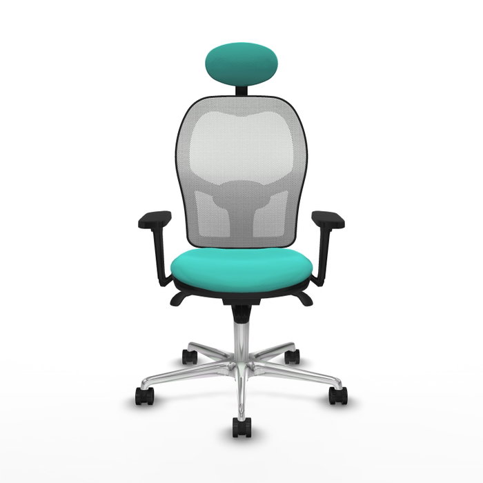 PIQUERAS Y CRESPO Silla de oficina Jorquera con mecanismo Sincro, Turquesa y Blanco PIQUERAS Y CRESPO Silla de oficina Jorquera con mecanismo Sincro, Turquesa y Blanco