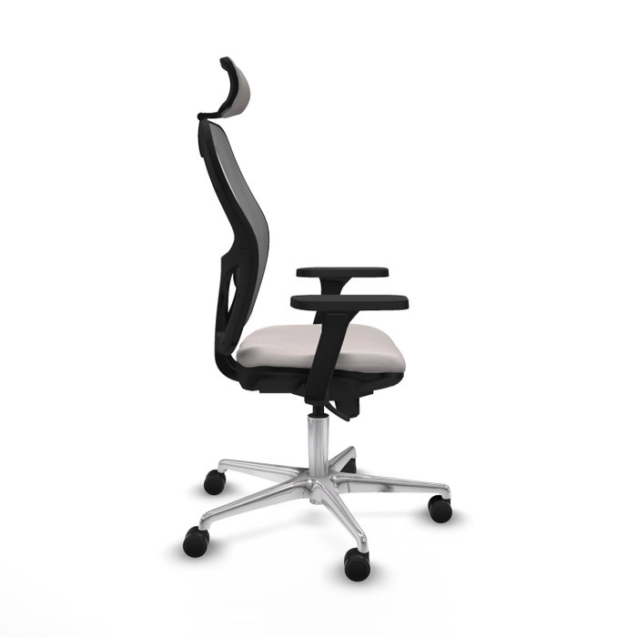 PIQUERAS Y CRESPO Silla de oficina Jorquera con Mecanismo Sincro, Blanco y Gris
