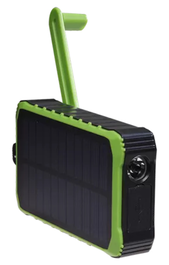 Denver PSO-10012 Powerbank Solar 10000mAh con Dínamo de Manivela