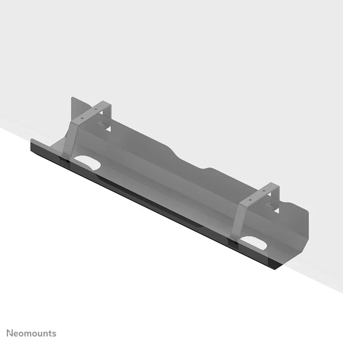 Neomounts ADS07-(122BL) - Bandeja organizadora de cables para escritorio en acero negro - Fijación con tornillos