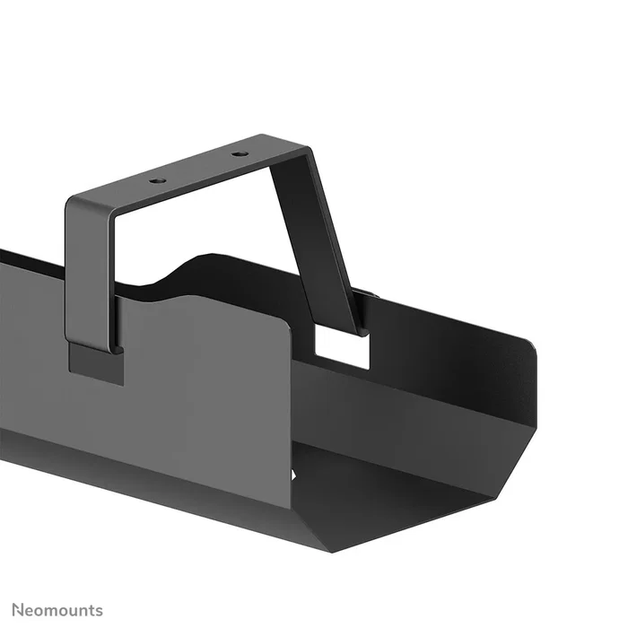 Neomounts ADS07-(122BL) - Bandeja organizadora de cables para escritorio en acero negro - Fijación con tornillos