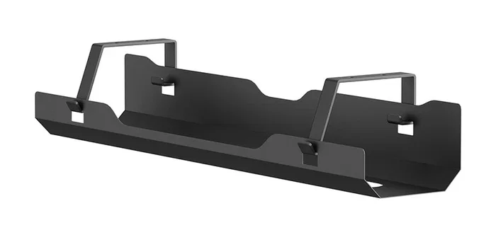 Neomounts ADS07-(122BL) - Bandeja organizadora de cables para escritorio en acero negro - Fijación con tornillos