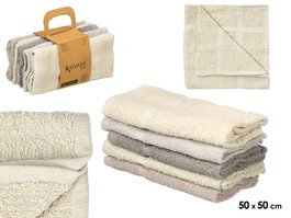 Kinvara Paño de Cocina de Algodón 400 Gr 50x50 cm Gris (Set de 40)