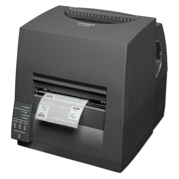 Citizen CL-S631II Impresora de Etiquetas Térmica Directa/Transferencia Térmica, 300 DPI, 100 mm/s, WiFi y USB, Ancho 10.4 cm, Negro