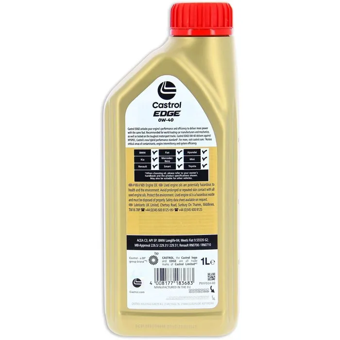 Castrol EDGE 0W-40 Aceite de motor 1L