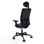 PIQUERAS Y CRESPO Silla de oficina Zulema con mecanismo Sincro/Traslack, Azul marino y Negro