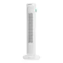 Orbegozo TW 0755 Ventilador de Torre Blanco 45W, 3 Velocidades, Temporizador 2 Horas, Oscilante y Silencioso, Altura 77 cm, Con Asa y Bandeja para Esencias
