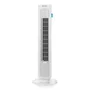 Orbegozo TW 0755 Ventilador de Torre Blanco 45W, 3 Velocidades, Temporizador 2 Horas, Oscilante y Silencioso, Altura 77 cm, Con Asa y Bandeja para Esencias