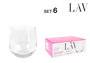 LAV Set 6 Vasos Gaia 415 cc, Diámetro 7.5 cm, Altura 9.2 cm (8 Cajas)