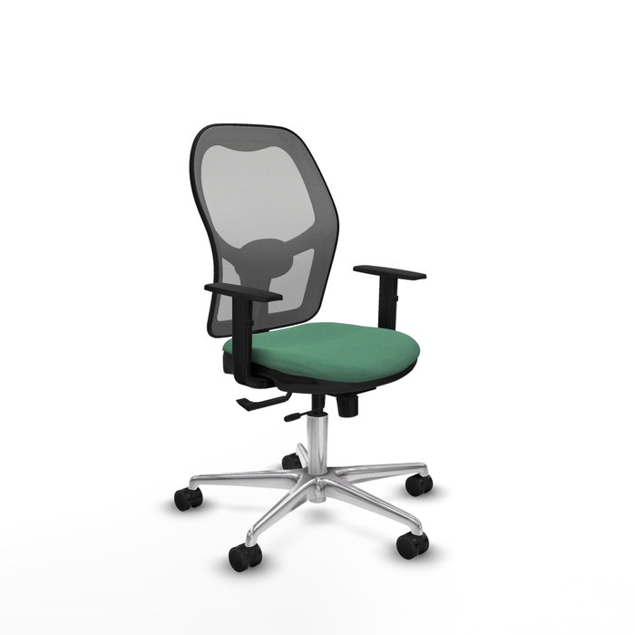 PIQUERAS Y CRESPO Silla de oficina Jorquera con mecanismo Sincro/Traslack, Verde esmeralda y Gris PIQUERAS Y CRESPO Silla de oficina Jorquera con mecanismo Sincro/Traslack, Verde esmeralda y Gris