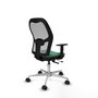 PIQUERAS Y CRESPO Silla de oficina Jorquera con mecanismo Sincro/Traslack, Verde esmeralda y Gris